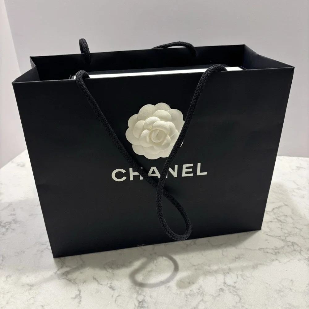 Chanel‎ Black Leather Beaded CC Logo Block Heel Mule Sandals 36.5 Made in Italy